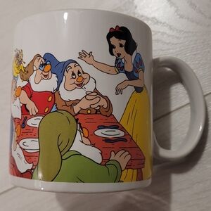 Vintage Walt Disney Snow White & the Seven Dwarfs Mug Cup 1987 50th Anniversary